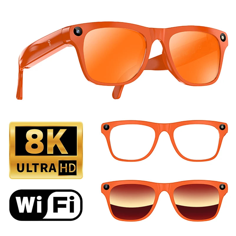 Lenovo Upgrade Smart AI Glasses 800W HD 8K Shooting Camera Photo Video Voice Call Translation Bluetooth AI Motorcycleg Renovator