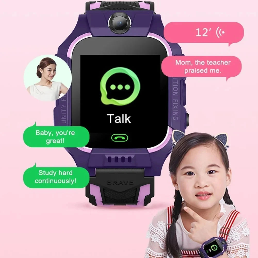 2026 New 2G Kids Smart Watch Sim Card Call HD Camera GPS Location SOS IP68 Waterproof LED Flashlight Smart Watch Boys Girls Ht23