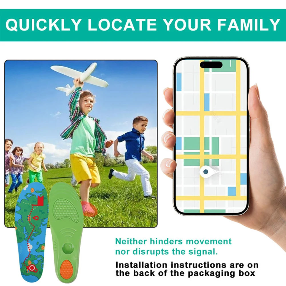Anti-Lost Tracker Shoe Insoles for Airtag Hidden Holder PU Sport Case GPS Tracker Children Elderly Daily Walking Travel Safety