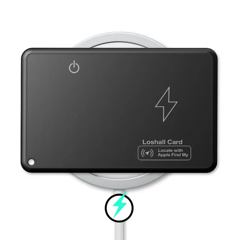 Mini Wallet Tracker Card Wireless Charging Tracking Location Waterproof GPS Locator Work with Apple Find My App Tracker for IOS