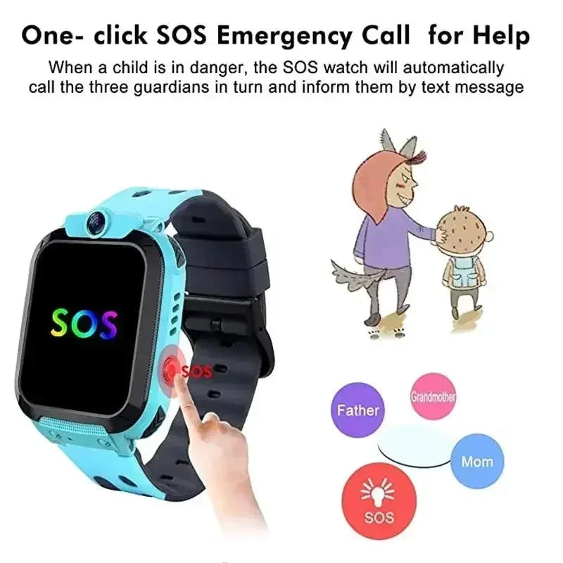 VIVO GPS Tracking Waterproof Watch Mini Smart Children's Watch 4G Sim Card Call Camera Watch Birthday Gift Electronic Clock