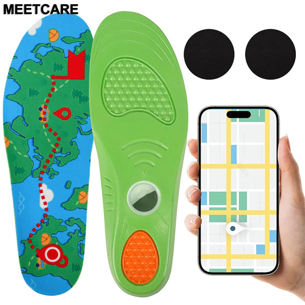 Anti-Lost Tracker Shoe Insoles for Airtag Hidden Holder PU Sport Case GPS Tracker Children Elderly Daily Walking Travel Safety