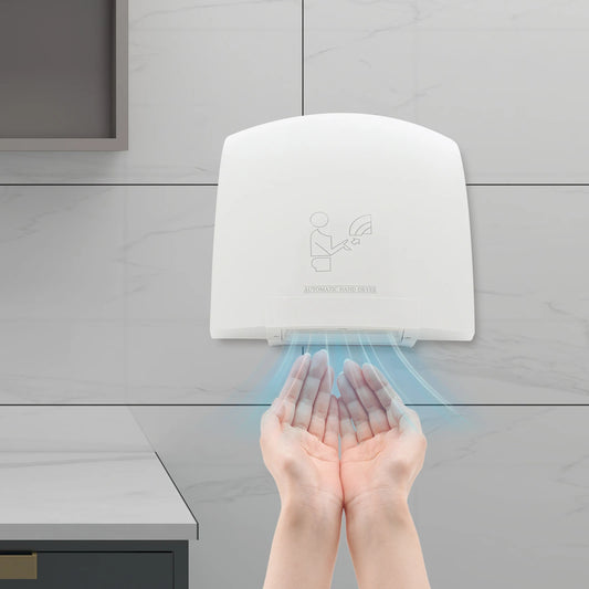Automatic Infrared Sensor Hand Dryer 1200W High-Speed Dual-Temp ABS Commercial Bathroom Dryer with Safety Protections