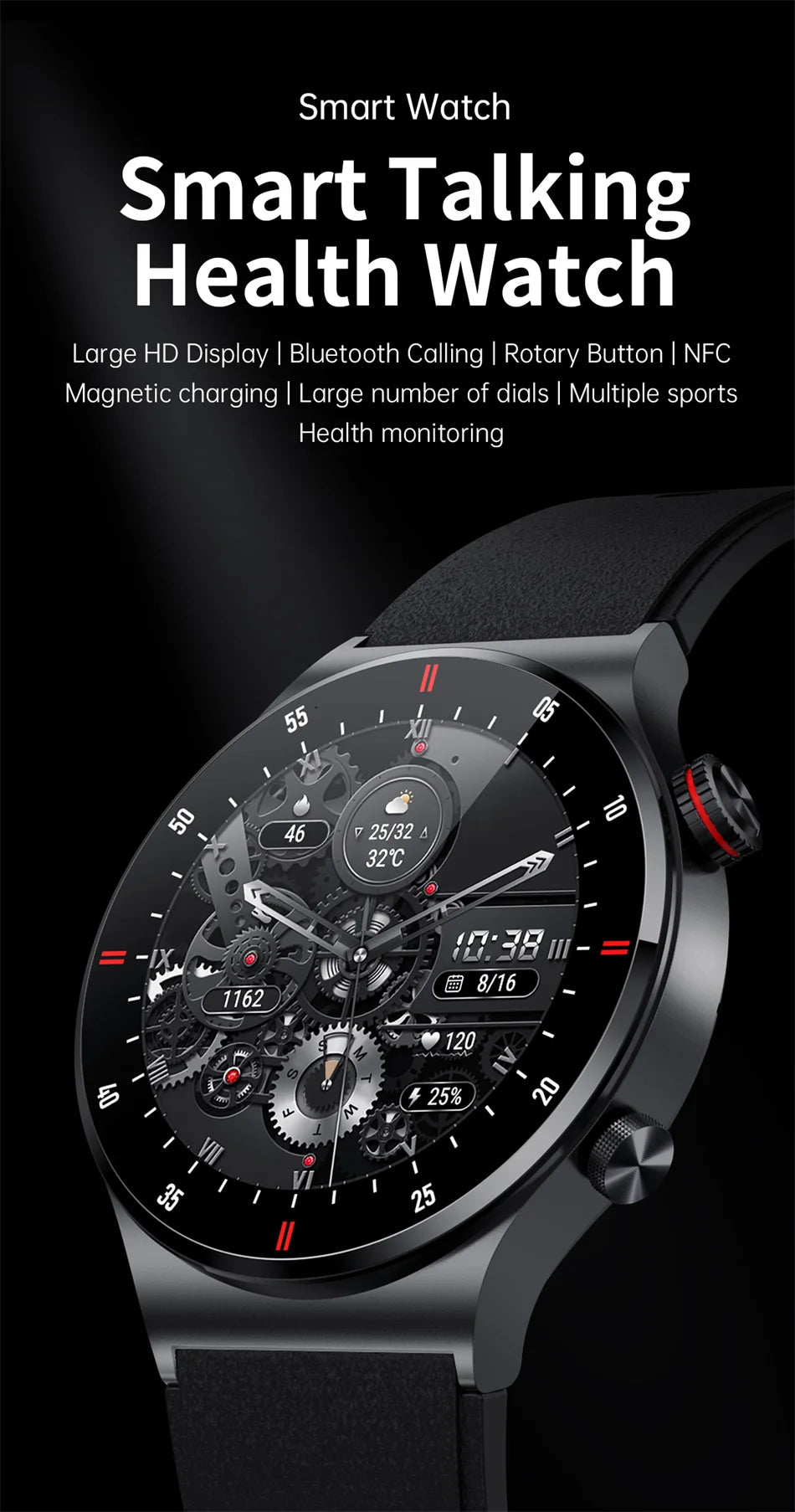 For Huawei GPS NFC ECG+PPG Smart Watch Men Bluetooth Call Fitness Tracker 100+ Sports Mode IP68 Waterproof Smartwatch Man 2025