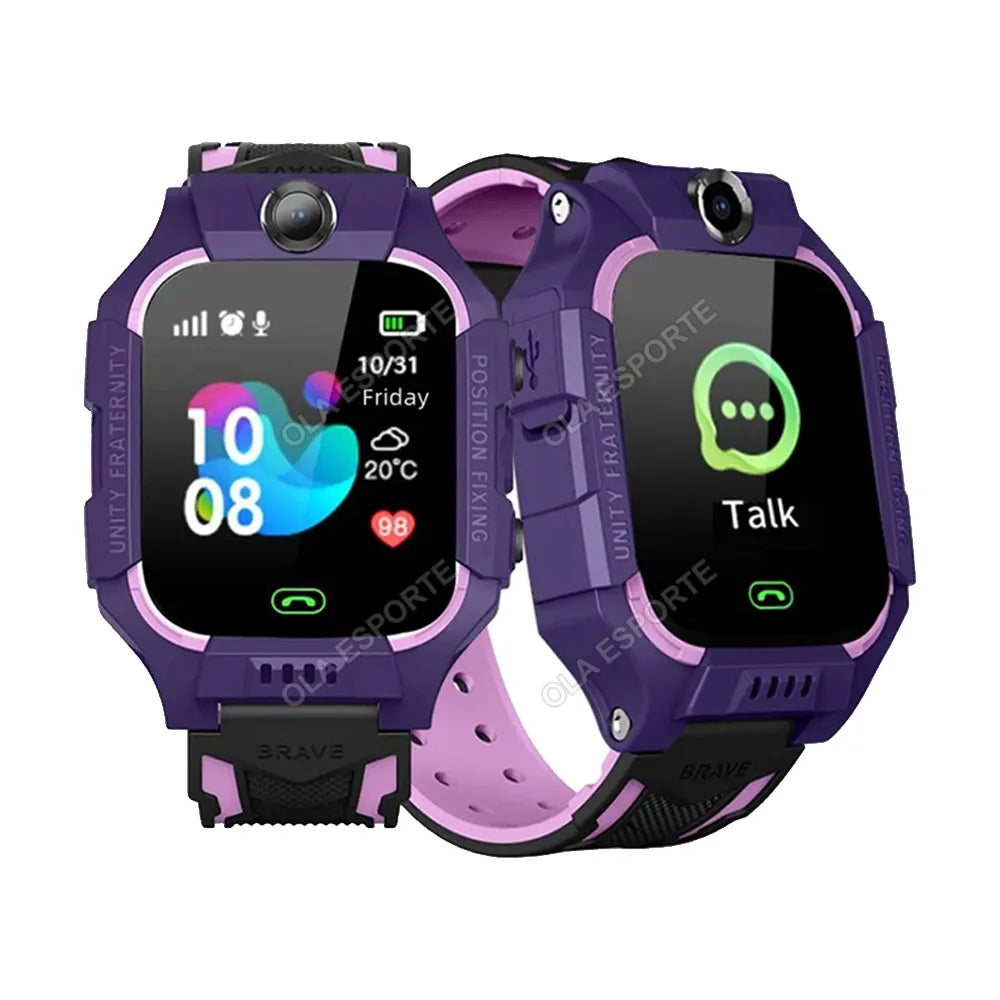 2026 New 2G Kids Smart Watch Sim Card Call HD Camera GPS Location SOS IP68 Waterproof LED Flashlight Smart Watch Boys Girls Ht23