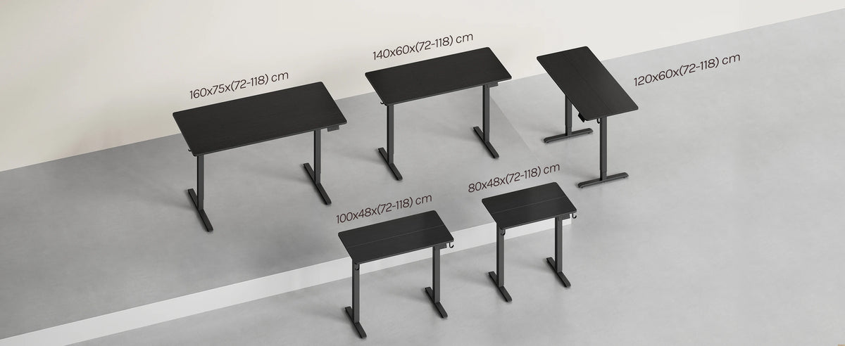 WOLTU Height-Adjustable Computer Desk Electric Gaming Table with 3 Memory Heights Collision Protection for Home Office Study