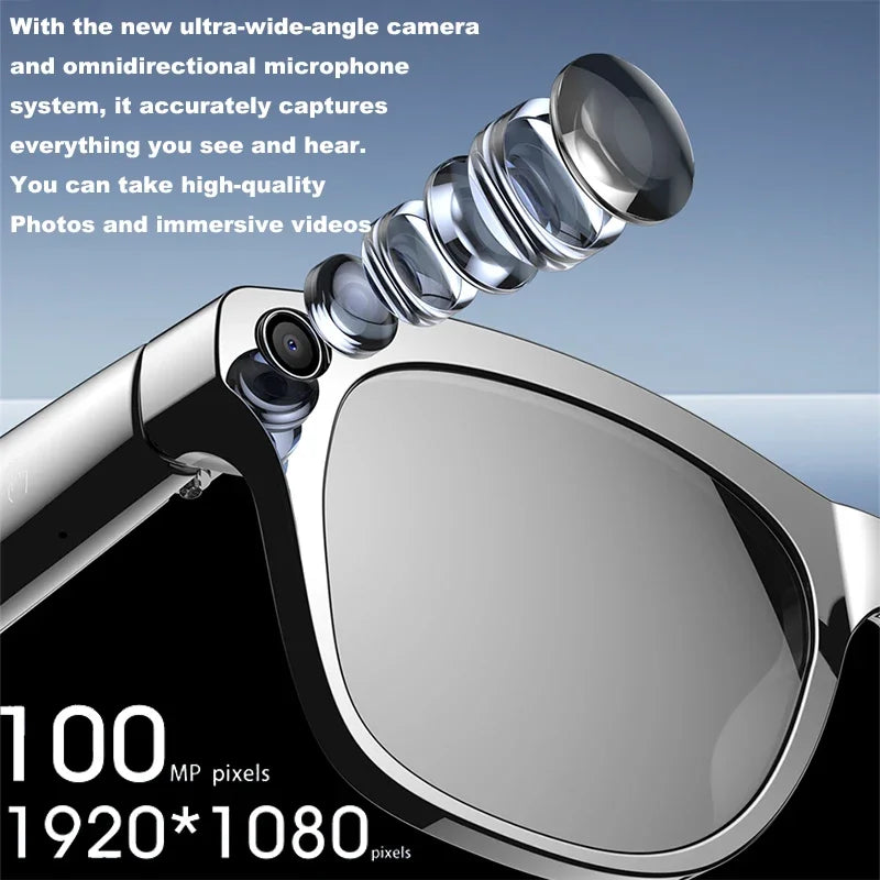 Xiaomi 4K HD AI Smart Glasses Chat GPT 100MP Camera Bluetooth Call 260Mah Battery Voice Assistant  Control Smart Glasses 2025