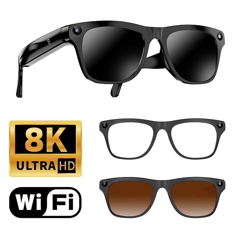 Lenovo Upgrade Smart AI Glasses 800W HD 8K Shooting Camera Photo Video Voice Call Translation Bluetooth AI Motorcycleg Renovator