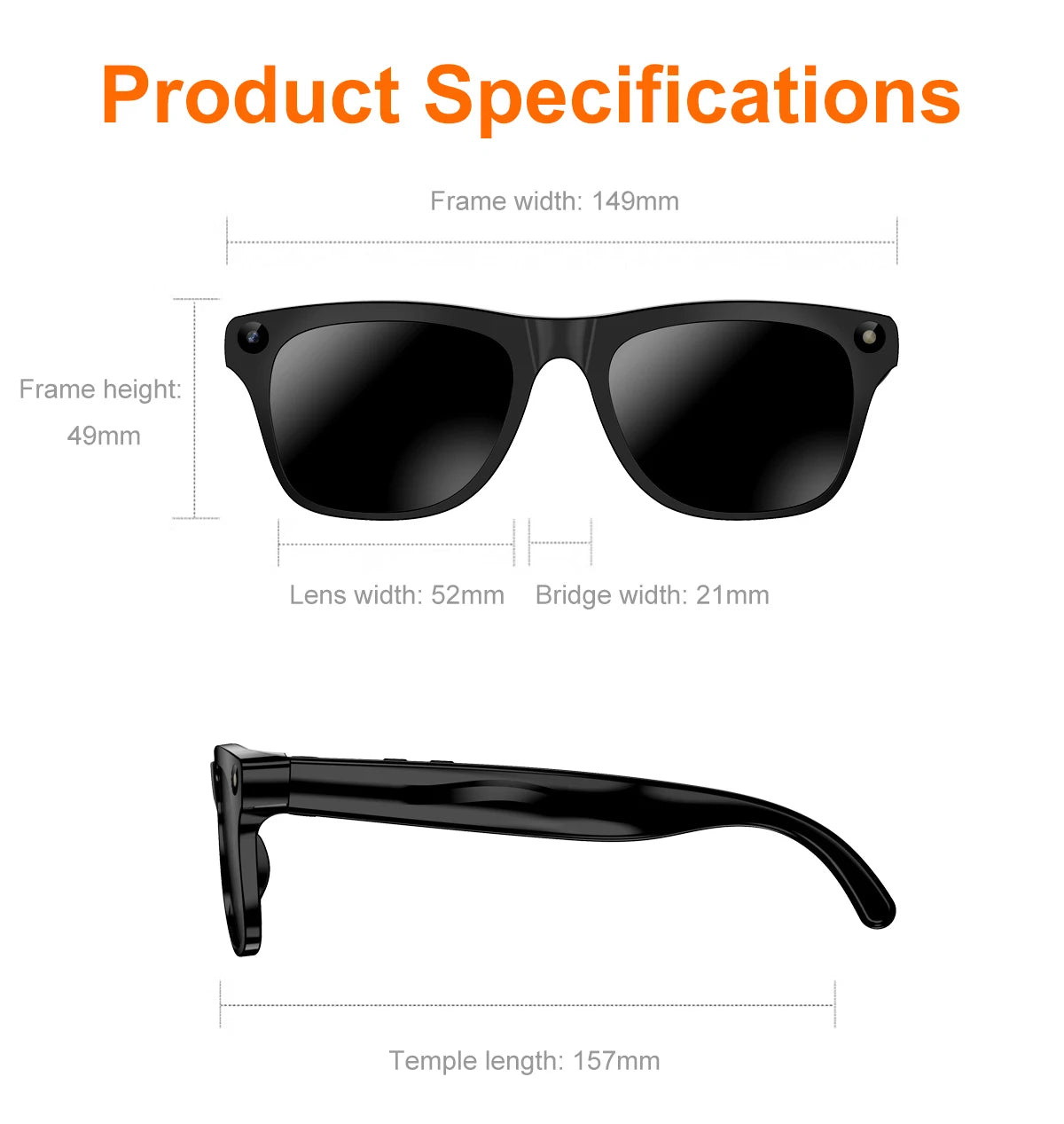 Lenovo Upgrade Smart AI Glasses 800W HD 8K Shooting Camera Photo Video Voice Call Translation Bluetooth AI Motorcycleg Renovator