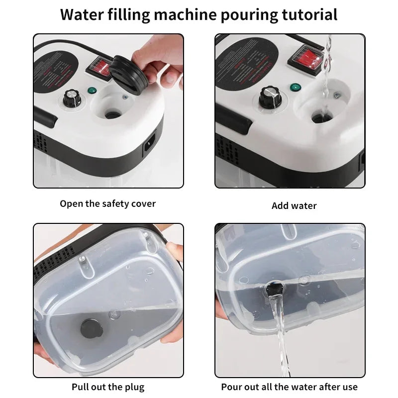 2500W Handheld Steam Cleaner High and Temperature Air Conditioner Kitchen Hood Car Steam Clean Machine Floor and More Cleaning