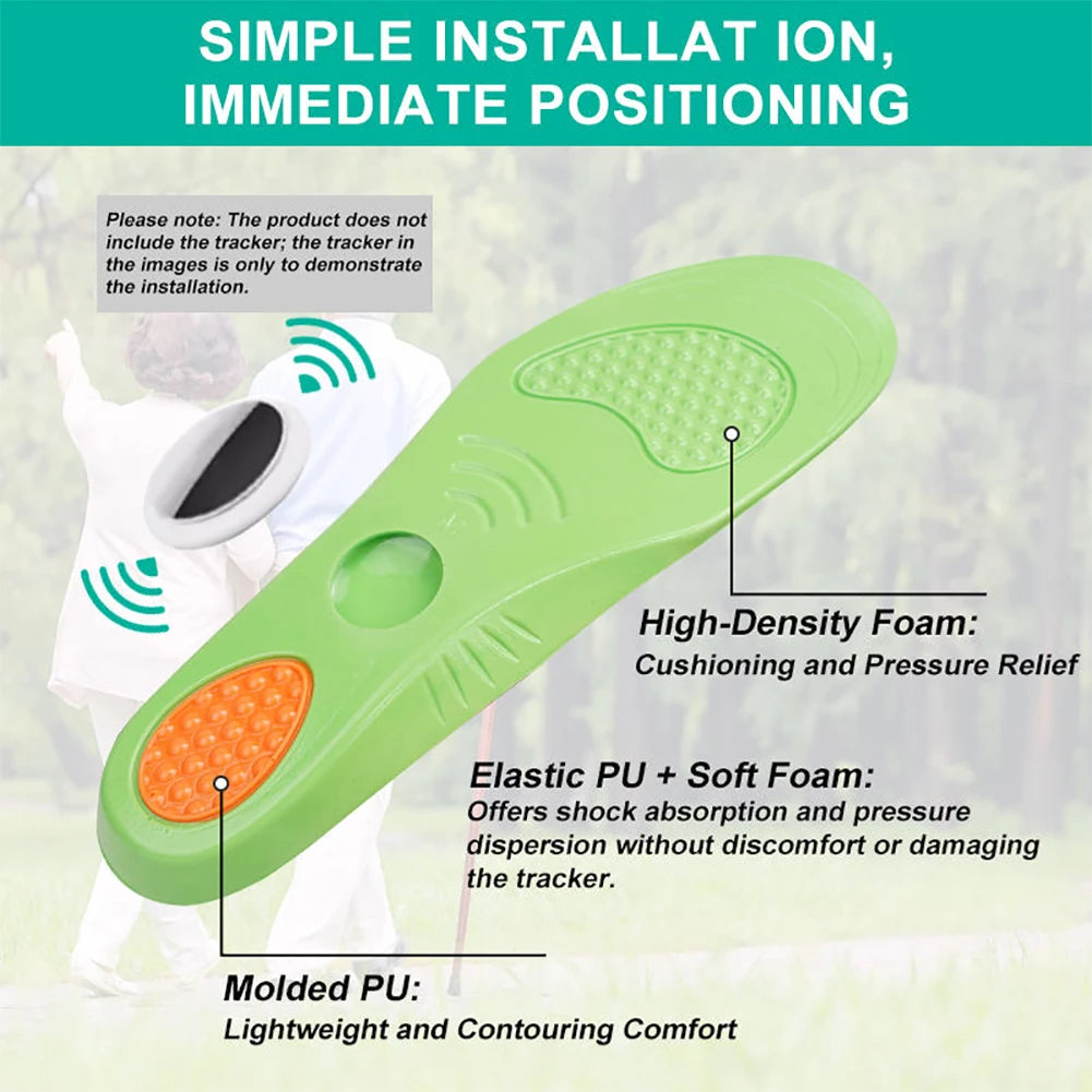 Anti-Lost Tracker Shoe Insoles for Airtag Hidden Holder PU Sport Case GPS Tracker Children Elderly Daily Walking Travel Safety
