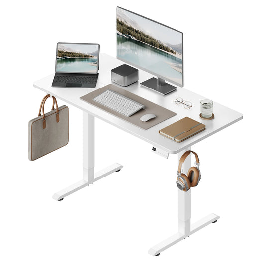 WOLTU Height-Adjustable Computer Desk Electric Gaming Table with 3 Memory Heights Collision Protection for Home Office Study