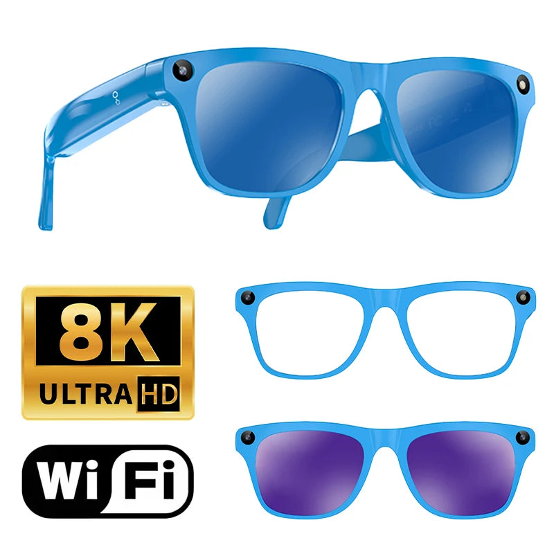 Lenovo Upgrade Smart AI Glasses 800W HD 8K Shooting Camera Photo Video Voice Call Translation Bluetooth AI Motorcycleg Renovator