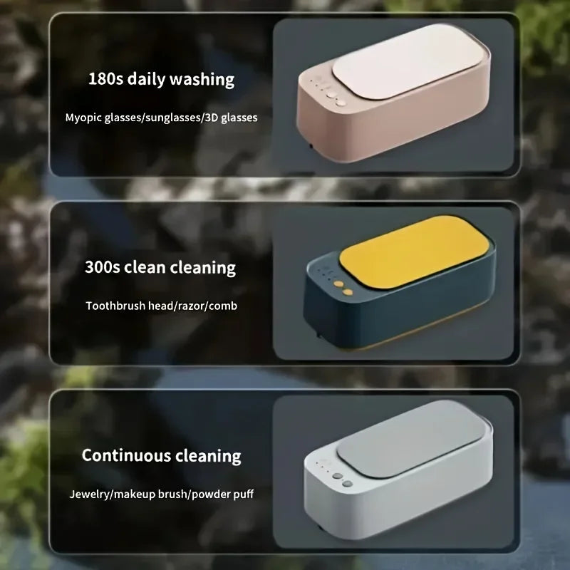 Xiaomi MIJIA 360° Ultrasonic Glasses Cleaning Machine 45KHZ Ultrasound Jewelry Cleaner Machine High Frequency Ultrasonic Cleaner