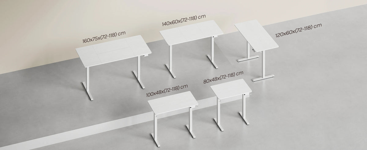 WOLTU Height-Adjustable Computer Desk Electric Gaming Table with 3 Memory Heights Collision Protection for Home Office Study