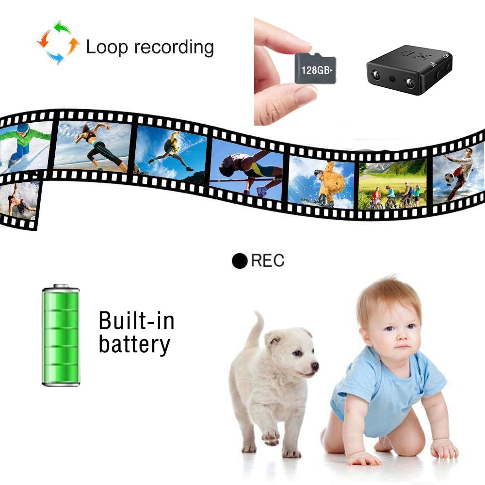 Full HD 1080P Mini Camera XD Infrared Night Vision Camera IR-CUT Motion Detection Security Camcorder Sport DV DVR Video Recorder